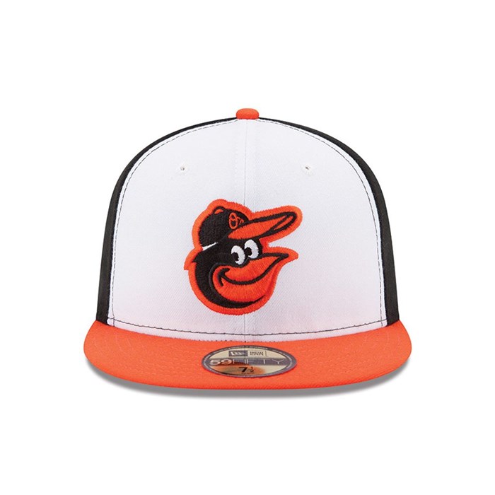 Baltimore Orioles Authentic On-Field Home 59FIFTY Lippis Mustat Valkoinen - New Era Lippikset Outlet FI-074823